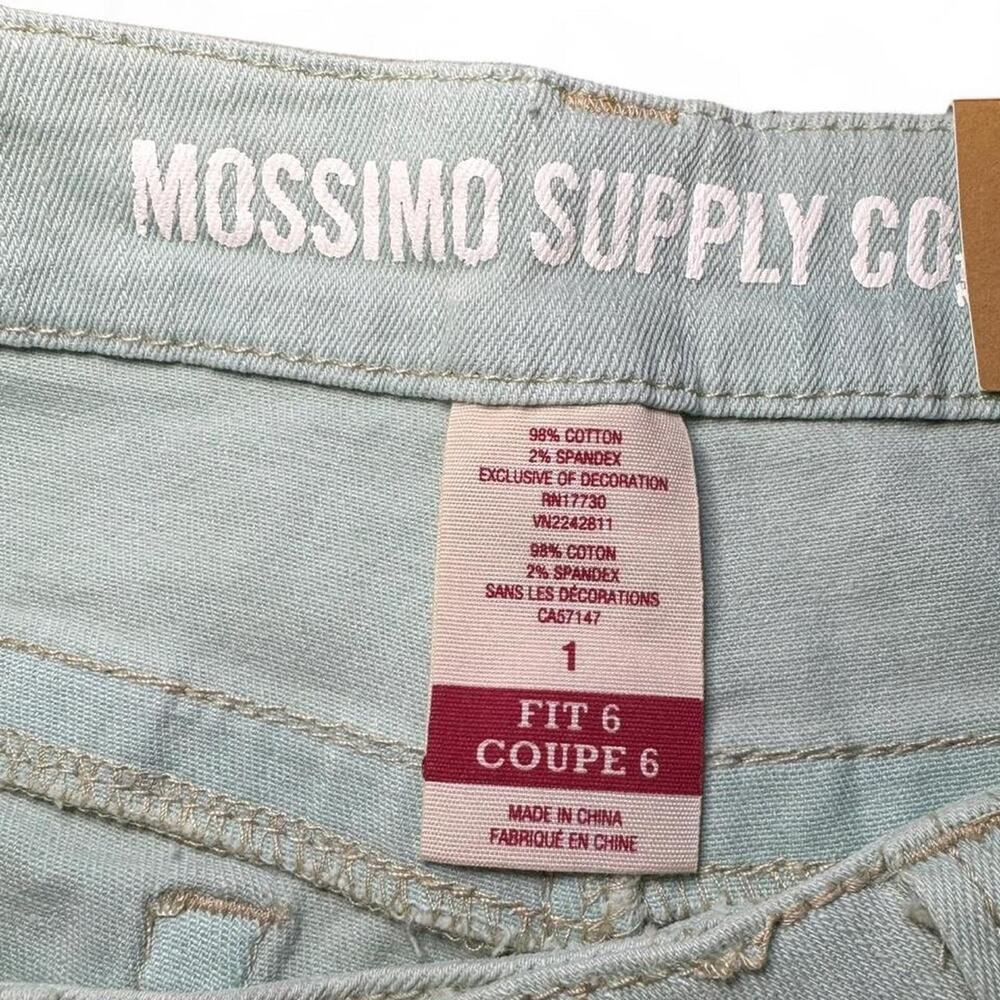 NWT Mossimo Supply Co. VTG 2010s Mint Green Lace Low-Rise Denim Shorts — Size 1 - Picture 2 of 6